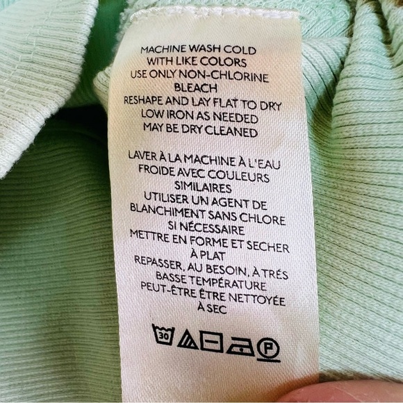 BY ANTHROPOLOGIE RIBBED CORSET TANK SHIRT MILKMAID TOP MINT GREEN SIZE LARGE - Picture 3 of 11